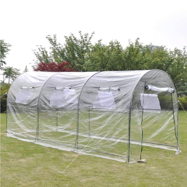 Walk In Tunnel Greenhouse Garden Green House Plant Storage 4.5m Large Outdoor