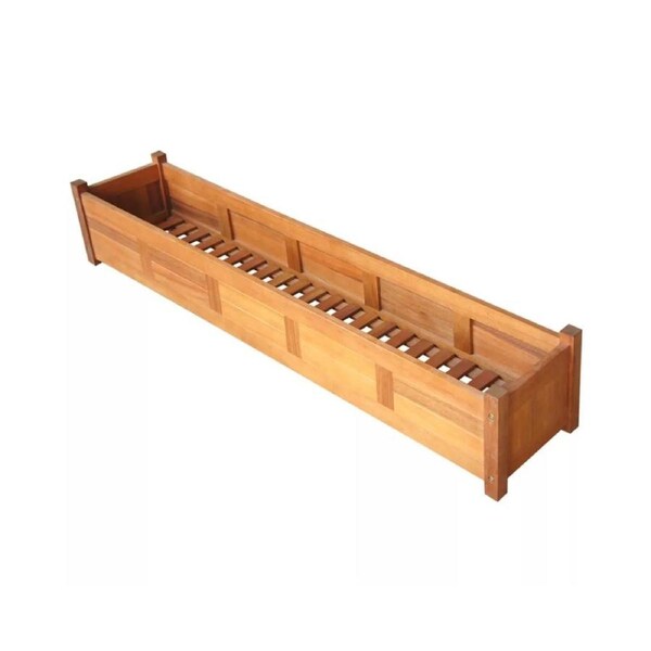 Wooden Planter Raised Garden Plant Flower Bed Elevated Planting Box Solid Wood
