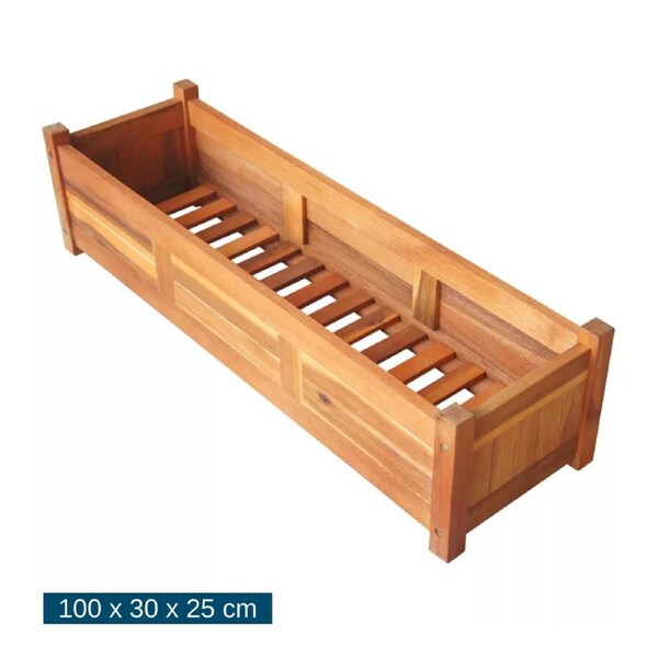 Outdoor Large 1m Solid Wood Raised Bed Planter Patio Backyard Garden Plant Box