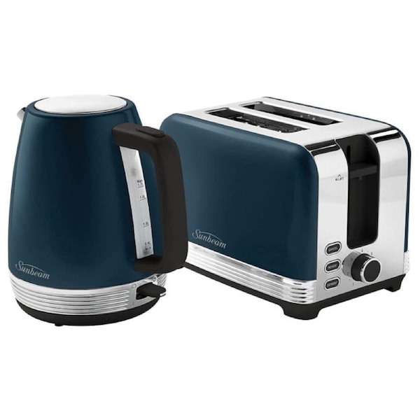 Sunbeam The Chic Collection Breakfast Pack Up Teal & Polished Stainless Steel - Blue