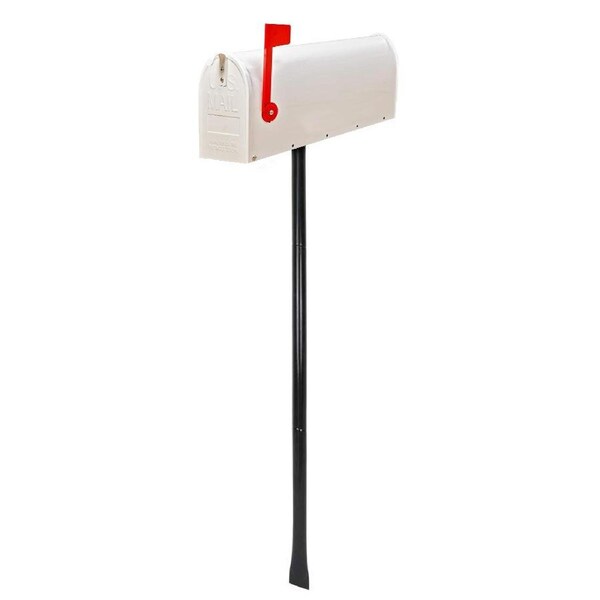 Letterbox Mailbox Free Standing White US Style Vintage Mail Letter Box + Stand