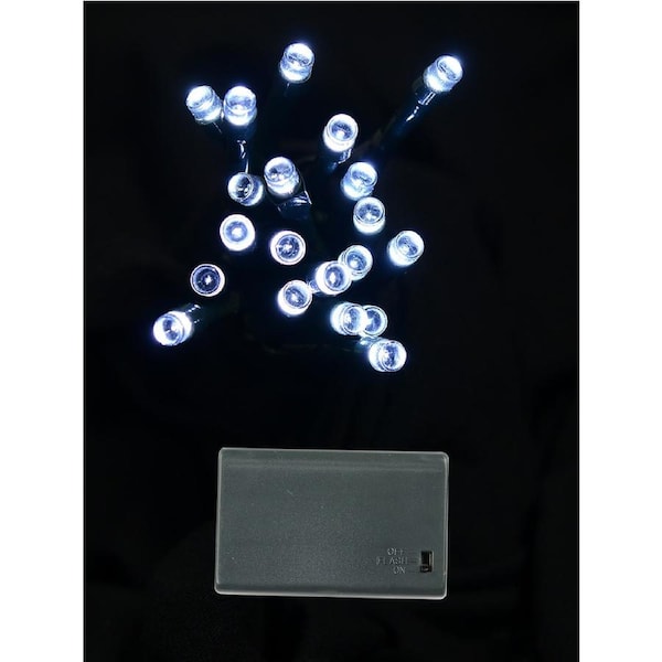 20 Cool White LED 2.3m String Fairy Battery Light