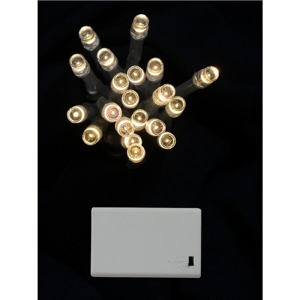 20 Warm White LED 2.3m String Fairy Battery Light