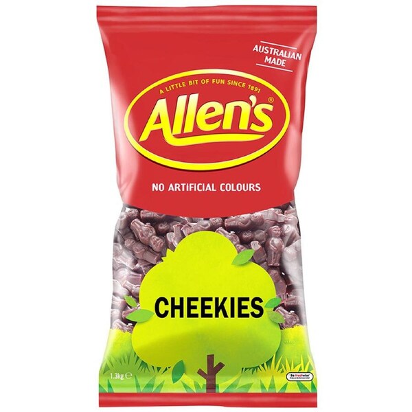 Allen's 1.3kg Cheekies Chocolate Flavoured Chewy Jelly Lolly/Candy Sweets Snack