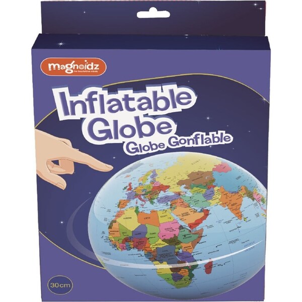 Magnoidz Inflatable Globe 21cm World Map Earth Educational Geography Children