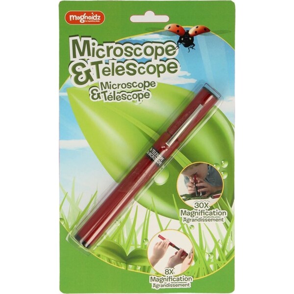 Magnoidz Microscope & Telescope 25cm Science Fun Hunting Outdoor Toys 3y+ Kids