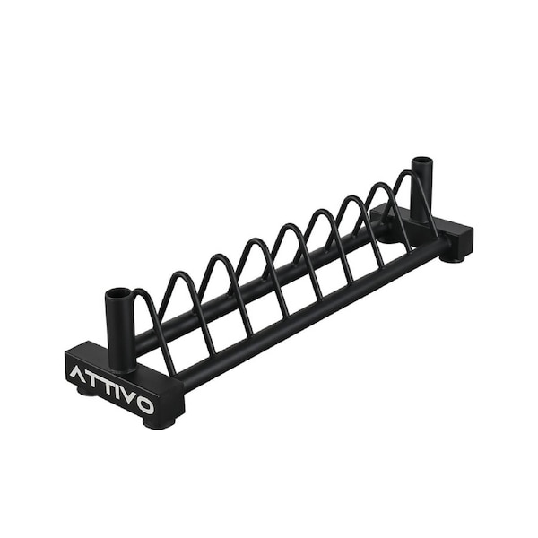 ATTIVO Horizontal Plate Storage Rack and Olympic Bar Rack Organiser