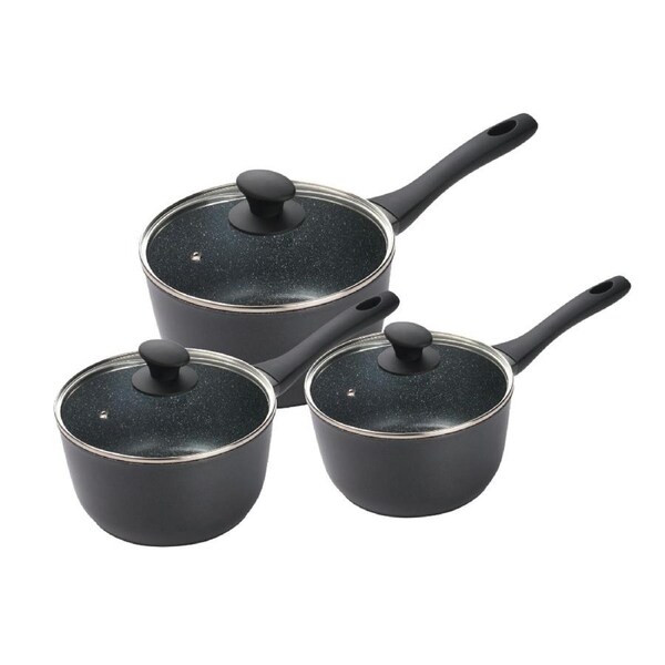 Pyrostone 3 Piece Saucepan Set - 16cm, 18cm And 20cm