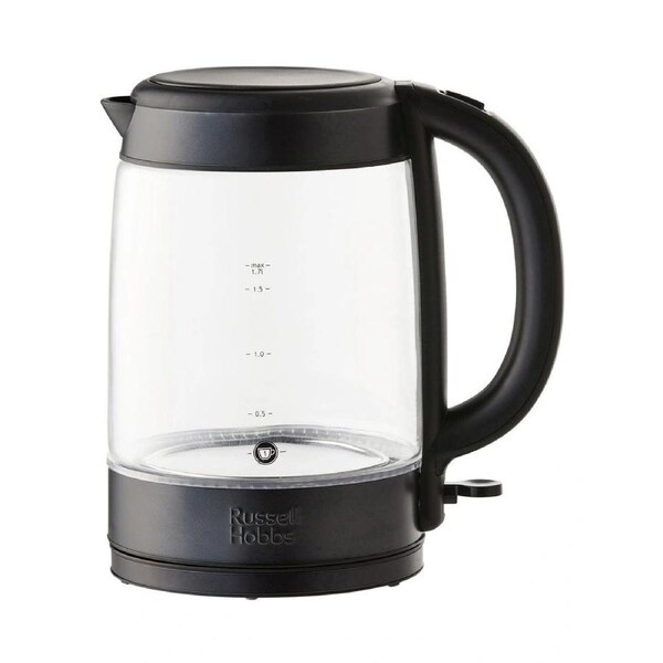 Russell Hobbs 1.7L Brooklyn Glass Kettle Black RHK172BCH