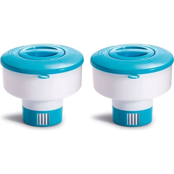 2PK Intex 17.8cm Adjustable Floating Chemical Dispenser for Intex Pools/Pure Spa