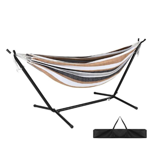 Portable Hammock with Stand Hanging Chair Patio Furniture Camping Gear Colourful