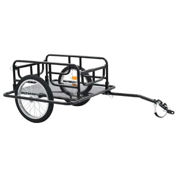 Bike Cargo Trailer 2-Wheeled Bicycle Cart Carrier Steel Frame Foldable Drawbar