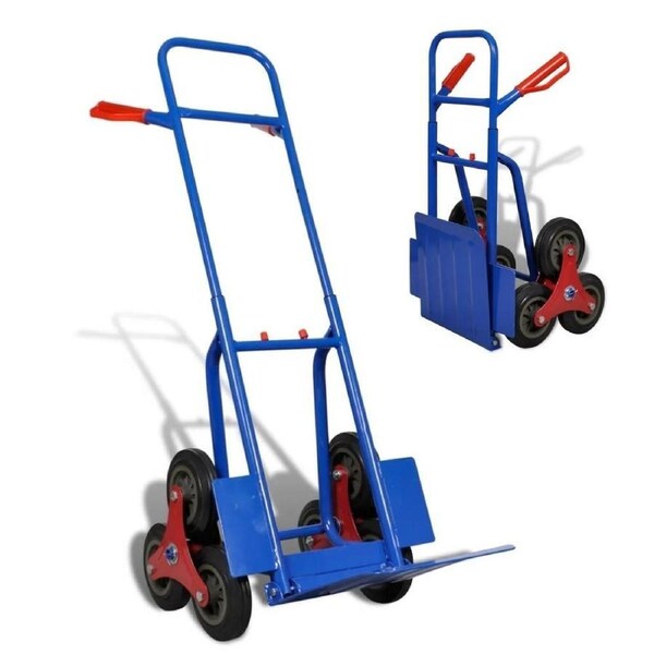 Sack Truck Stair Climber Trolley 6 Wheels Hand Cart Folding Cargo Transport