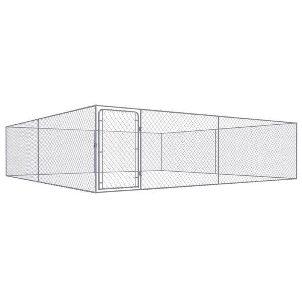 Galvanised Steel Kennel Large Outdoor Dog Enclosure Puppy Playpen Training Area