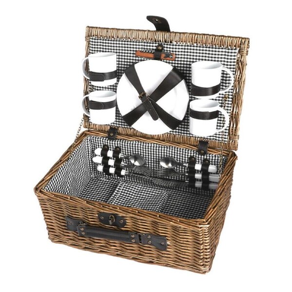 Picnic Baskets Set Outdoor Storage Carry Trip