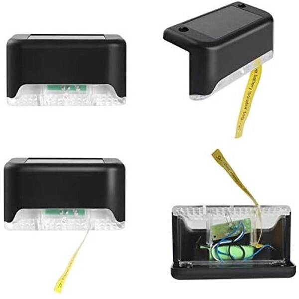 4PCS Pathway Outdoor Solar LED Deck Lights Garden Patio Stairs Step Fence Lamps