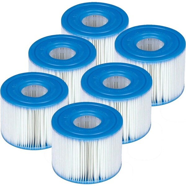 6pc Intex Filter Replacement Cartridges S1 f/ PureSpa Hot Tub/Swim Pool Cleaning