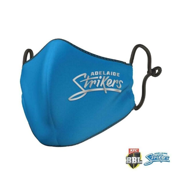 BBL Face Mask - Adelaide Strikers - Reversible - Washable - Adult Large