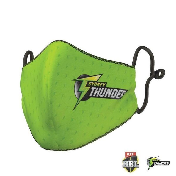 BBL Face Mask - Sydney Thunder - Reversible - Washable - Adult Large