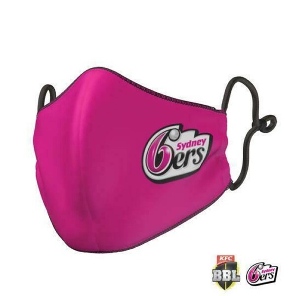 BBL Face Mask - Sydney Sixers - Reversible - Washable - Adult Large