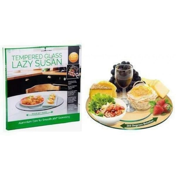 50cm Tempered Glass Lazy Susan