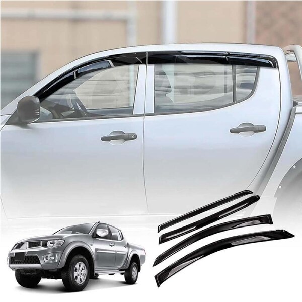 Weathershields for Mitsubishi Triton ML MN Double Cab 2006-2015 Car Weather Shields Wind Deflectors Window Sun Visor 4-Piece Set
