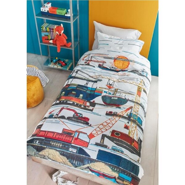 Seaport Multi Cotton Quilt Cover Set by Bedding House - SINGLE