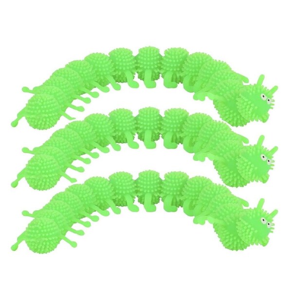 3x Fumfings Novelty Stretchy Centipede 22cm Animal Collectible Toy Kids 3y+ Asst