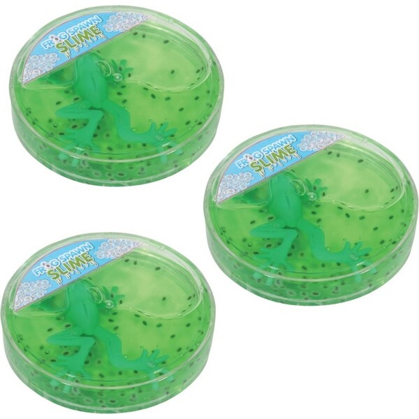 3x Fumfings Novelty Frog Spawn Slime 7cm Stretch Toys Kids/Children 3y+ Green