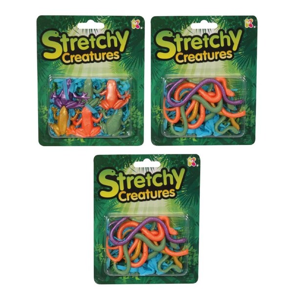 3x Fumfings Animal Stretchy Creatures 16cm Collectibles Prank Toy Kids 3y+ Asst