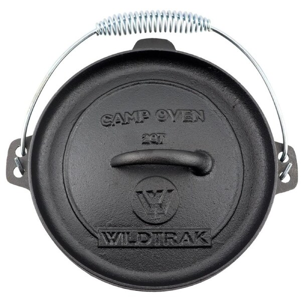 WildTrak 1.9L 2 Quart Pre-Seasoned Cast Iron Camp Oven - CA1092