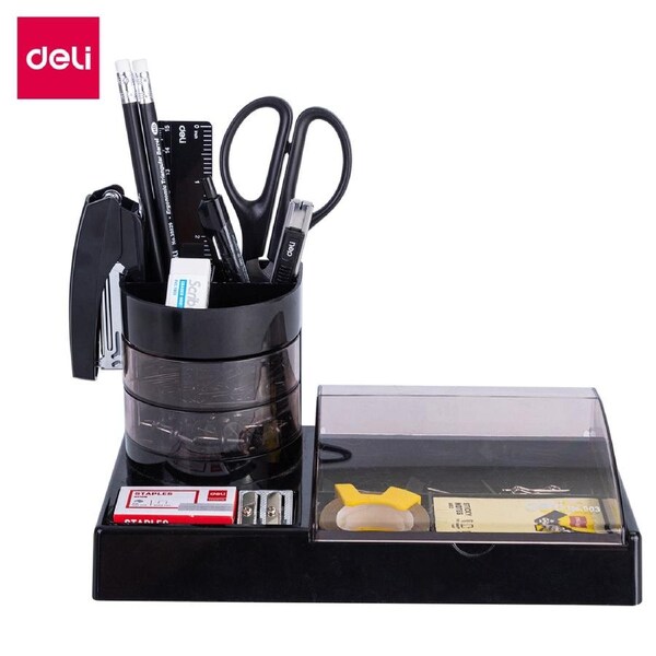 DELI Desk Organizer with 16 PCS Stationary Kits Set Desk Accessories