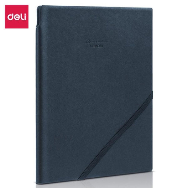 DELI 25k Premium Leather Notebook Personal Planner Organizer Diary Journal Business Travel Notepad Office Stationery Fashion Leather Cover Business Notebook