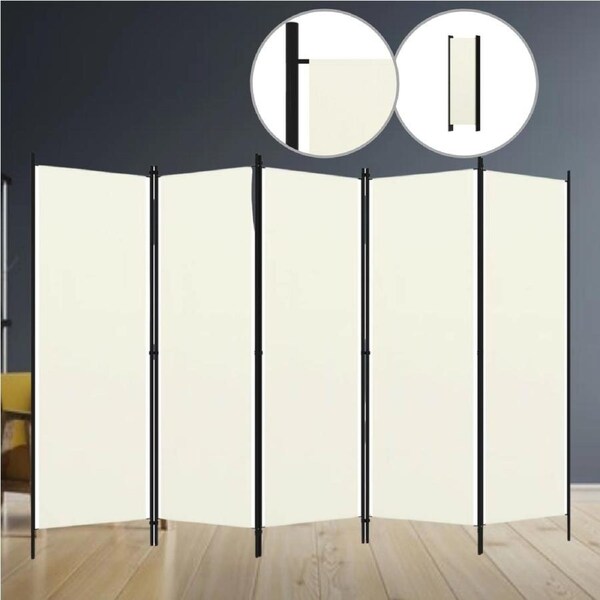 5 Panel Room Divider Folding Privacy Screen Separator Stand Home Decor Partition
