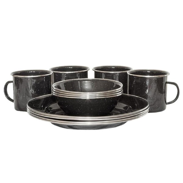 WildTrak 12 Piece Premium Enamel Dinner Set - CA1017