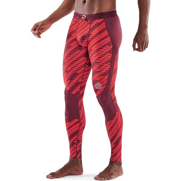 Skins Compression Series 3 Mens M Long Tights Activewear/Training Flame Geo