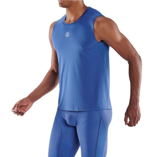 Skin Series 3 Mens M Tank Top Sport Activewear/Training/Gym/Fitness Blue
