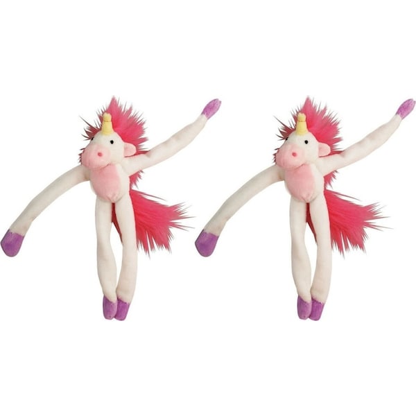 2x Magnet Mates Unicorn 25cm Cling Animal Plush Soft Toy 3y+ Baby/Kids/Children