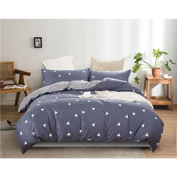 Tolhurst Super King Size Bed Quilt Doona Duvet Cover Set M447 Grey