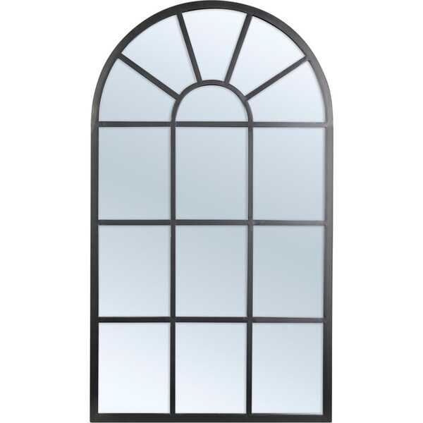 Cooper & Co. Abbey 105cm Arch Iron Indoor Outdoor Mirror Black