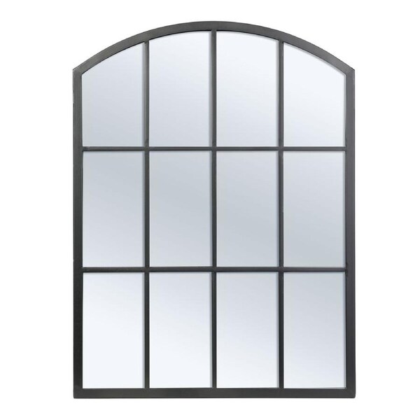 Cooper & Co. Marais 80cm Arch Top Iron Indoor Outdoor Mirror Black