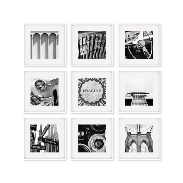 Cooper & Co. Pack Of 9 Square Frame White