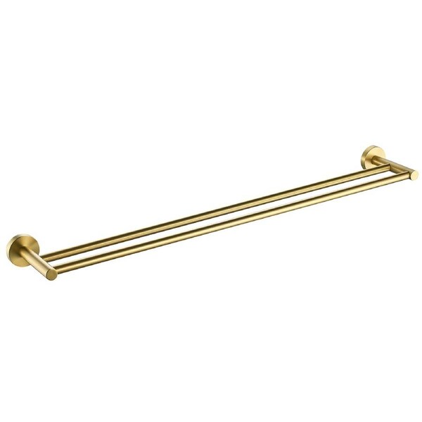 Otus Double Towel Rail 600mm Brushed Gold