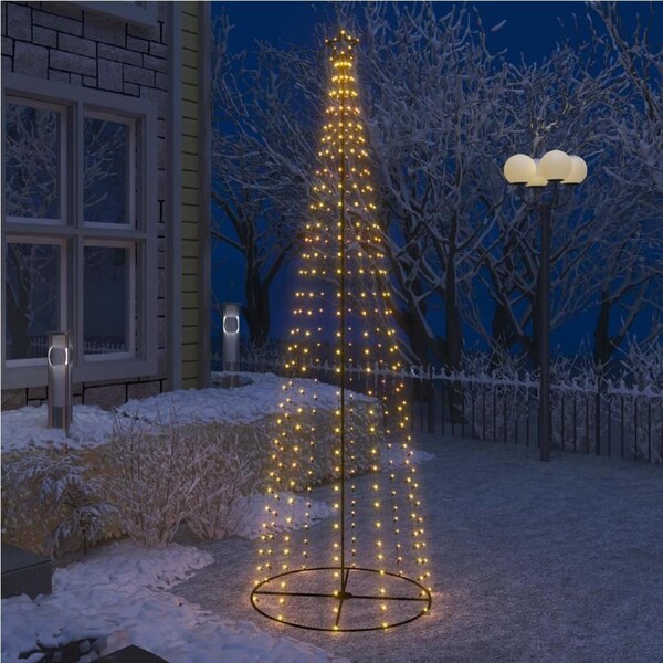 Christmas Cone Tree 330 Warm White LEDs Decoration 100x300 cm vidaXL