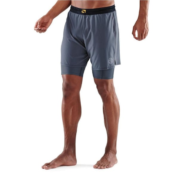 SKINS Compression Series 3 Mens XXL Superpose Half Tights Activewear Charcoal