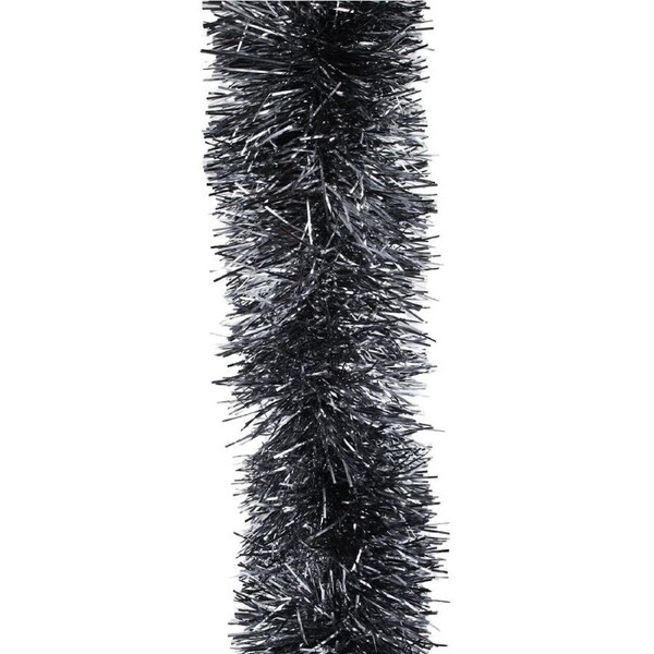 25m GREY Christmas Tinsel 100mm wide