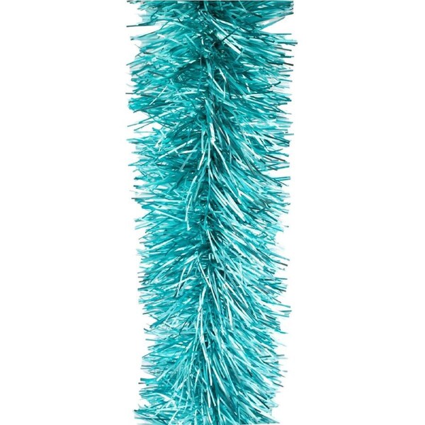 25m FROSTED TEAL Christmas Tinsel 75mm wide