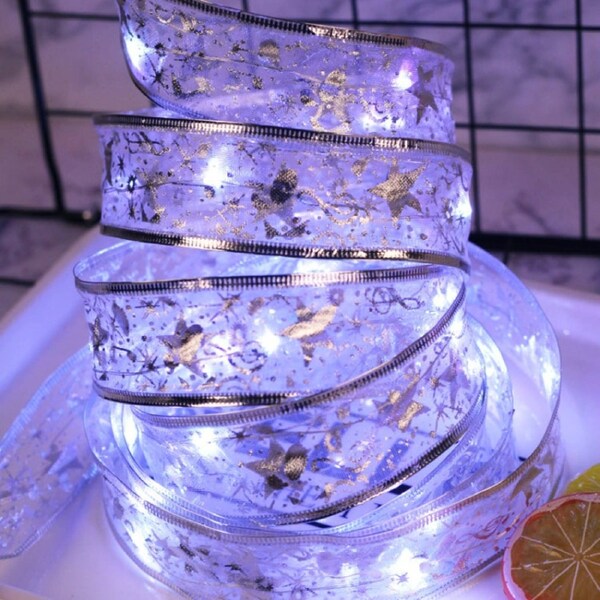 4m 40LEDs Christmas Tree Decoration LED Ribbon String Light - White Light