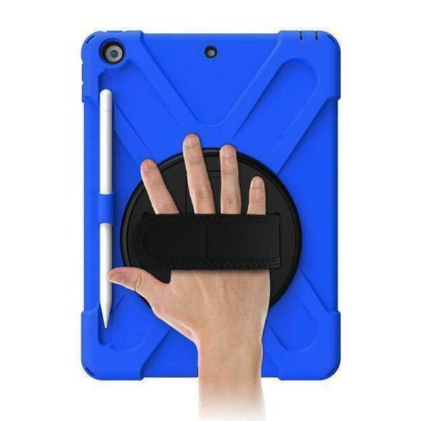 StylePro, iPad 10.2 shockproof case with hand strap & rotating stand for iPad 7th, 8th & 9th gen, blue