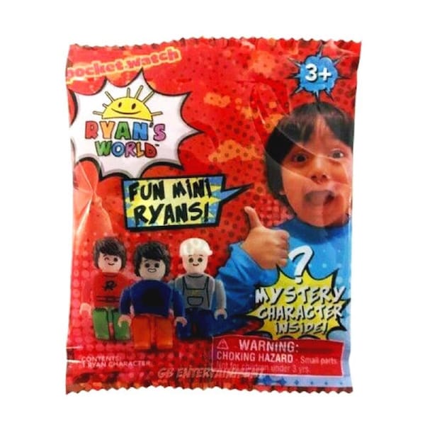 2 Pack x Ryan's World Mini Brick Figures Single Pack Blind Foil Bag